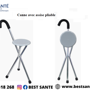 Canne avec assise pliable
