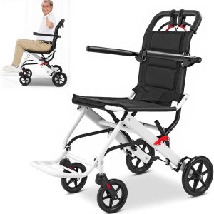 Chaise Roulante de Transfert Légère en Aluminium Premium