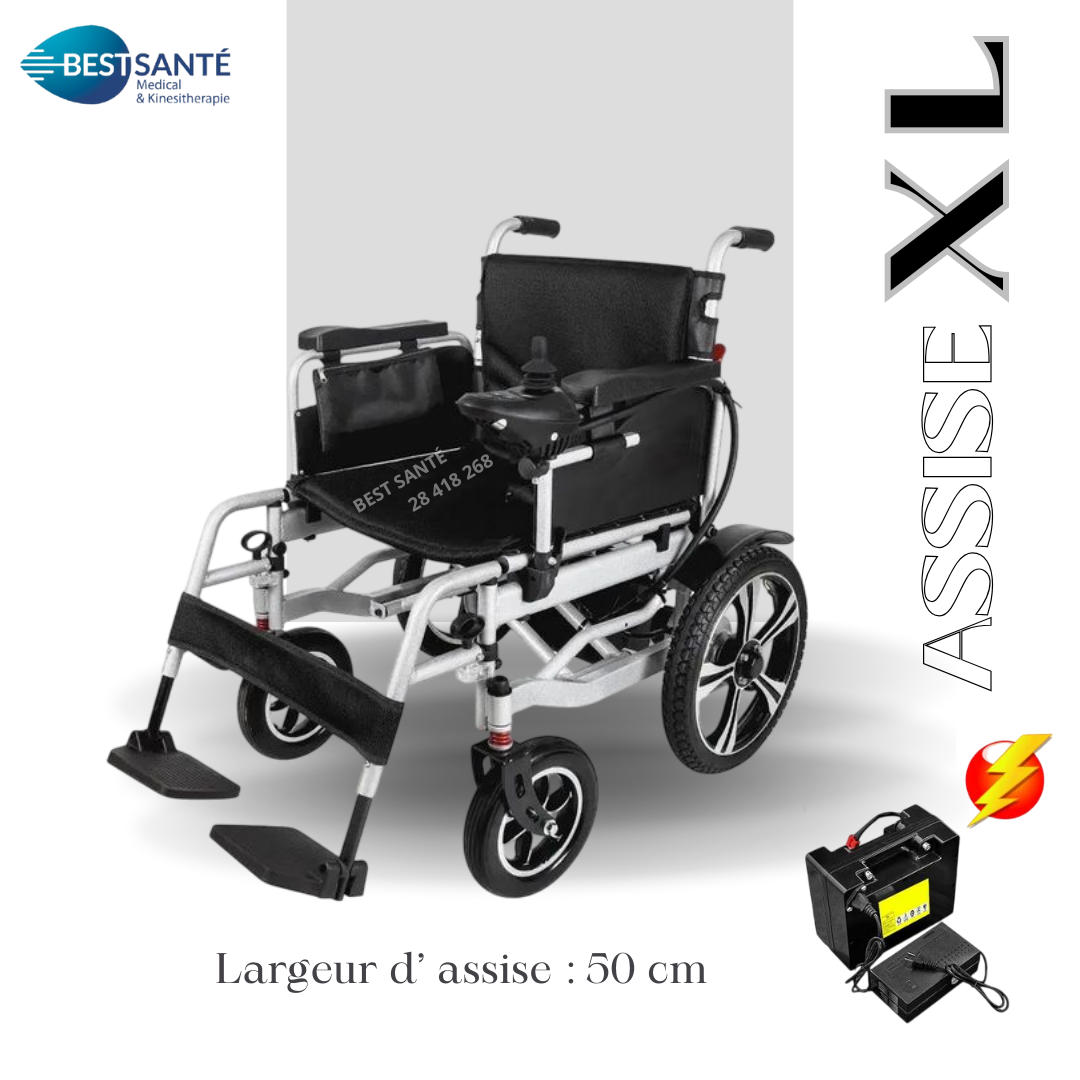 Fauteuil Roulant Électrique Extra Large Pliable - Mobilité, Confort et Liberté au Quotidien - Disponible en Tunisie chez BEST SANTE 📞 Contact & Achat en Tunisie : Pour plus d'informations ou pour commander votre Fauteuil Roulant Électrique Extra Large Pliable : ☎️ 28 418 268 / 70 295 291 📍 Livraison à domicile dans toute la Tunisie