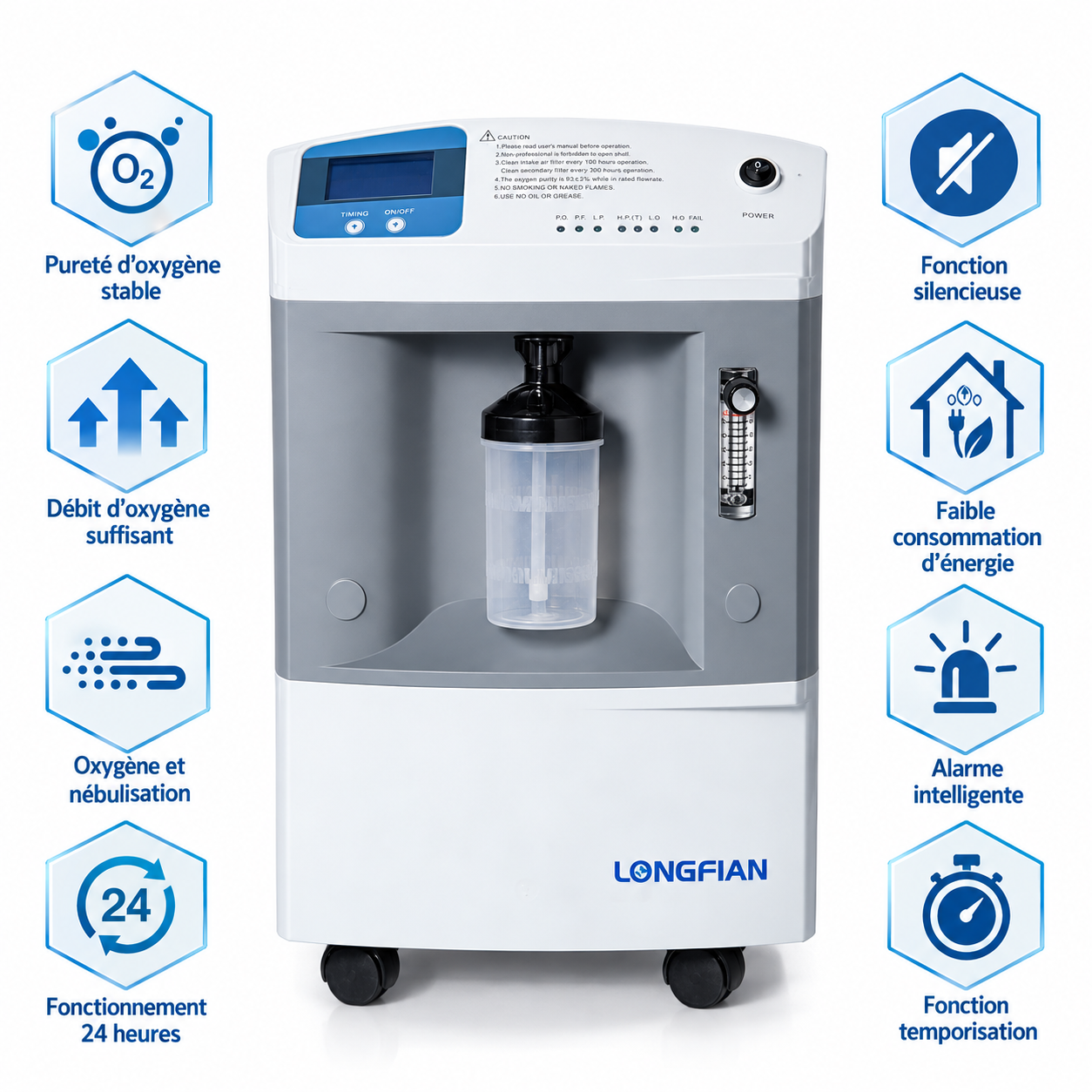 Concentrateur d’oxygène Longfian JAY-10